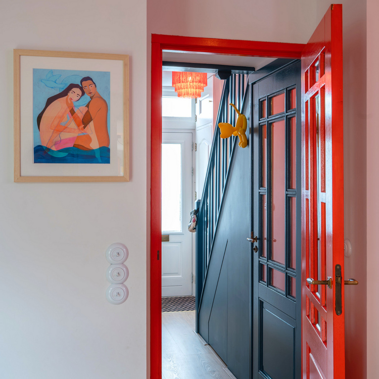 Ronde witte schakelaar  