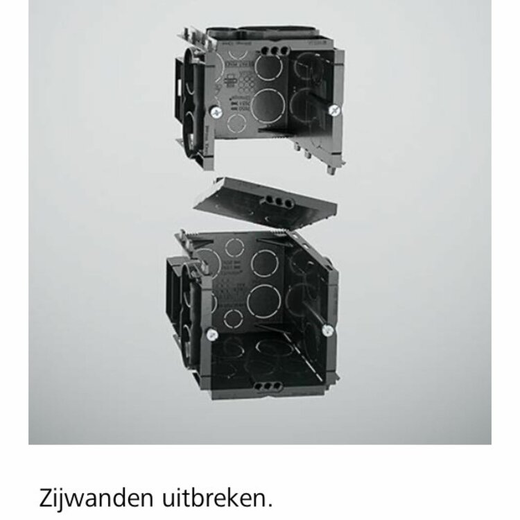 Inbouwdoos voor rond by prado zijwanden uitbreken