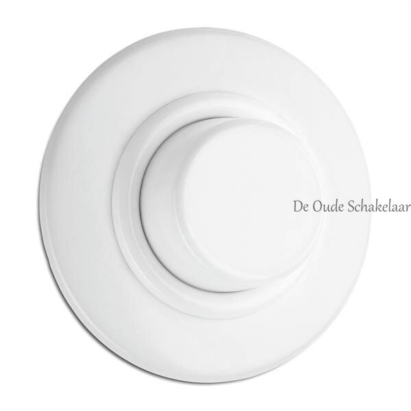 Duroplast wit bakeliet dimmer inbouw rond