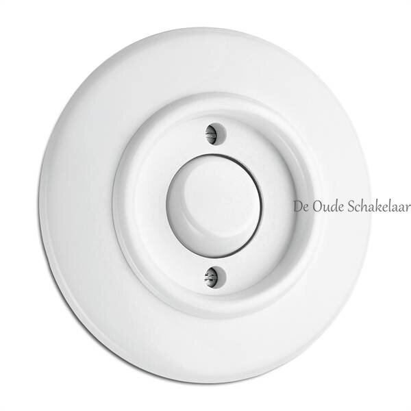 Duroplast wit bakeliet schakelaar inbouw rond