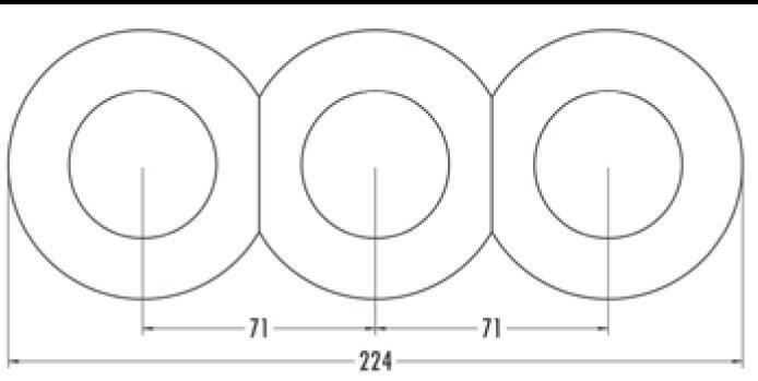 Bakeliet-drievoudig-rond-inbouw-afmetingen