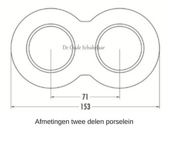 Dubbel porselein afdekraam afmetingen montage
