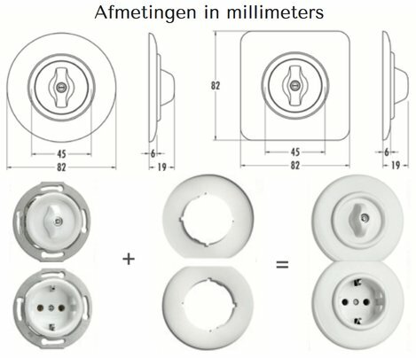 Wit-bakeliet-schakelmateriaal-duroplast