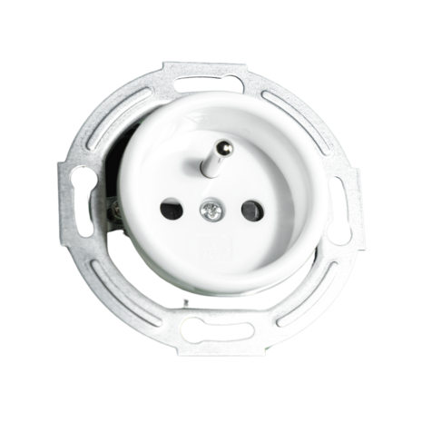 Wit stopcontact penaarde penaarding rond inbouw wit schakelmateriaal de oude schakelaar socket E white