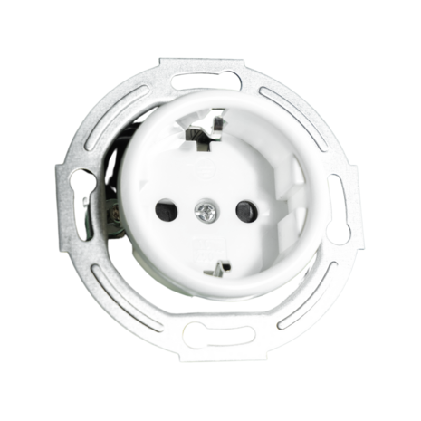 Wit stopcontact rond inbouw wit schakelmateriaal de oude schakelaar socket F white