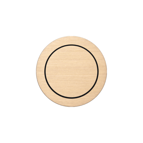 Rond 2.0 schakelaar geborsteld messing rond by prado rond.io 230v