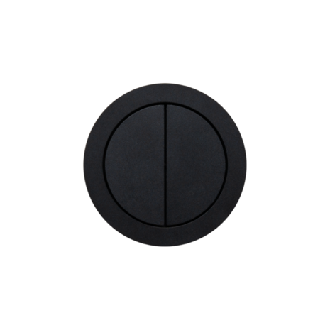 Rond 2.0 puls schakelaar 2 knoppen zwart aluminium black rond by prado rond.io 230v