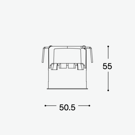 ROND plaatmateriaal houder (multifit) &Oslash;52 mm