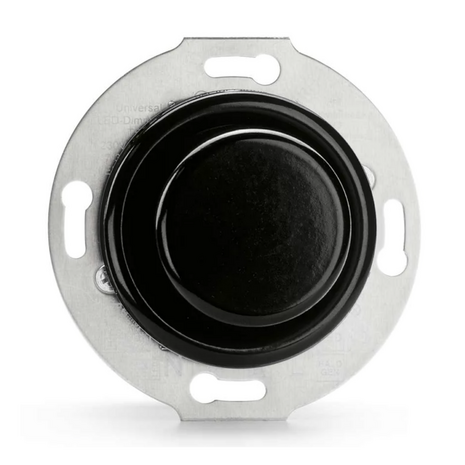 Bakeliet dimmer inbouw zwart - jaren 30 schakelmateriaal THGP