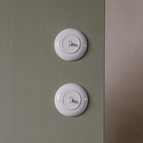 Dimmer wit puls schakelaar dimmer module wit witte rond ronde www.deoudeschakelaar.nl de oude schakelaar