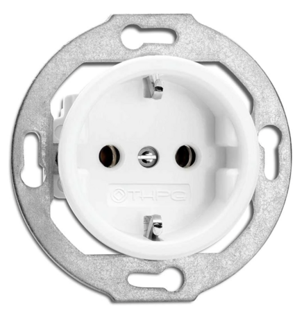 Porselein wit stopcontact wandcontactdoos inbouw binnenwerk