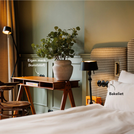 Bakeliet en kunststof schakelmateriaal gecombineerd