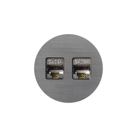 ROND 2.0 geborsteld grijs datapoorten