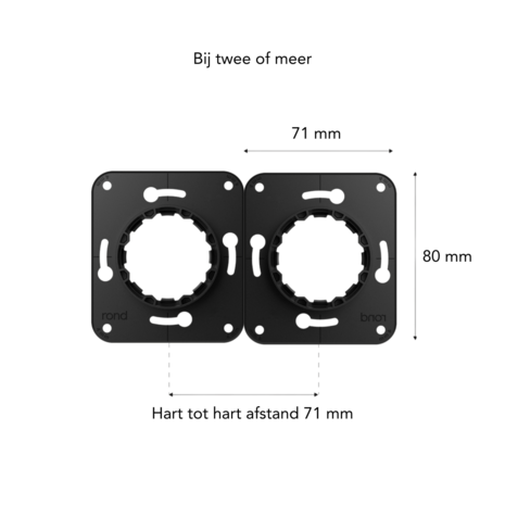 Twee of meer backfit houders installeren