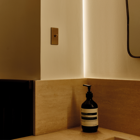 MODELEC schakelaar geborsteld brons