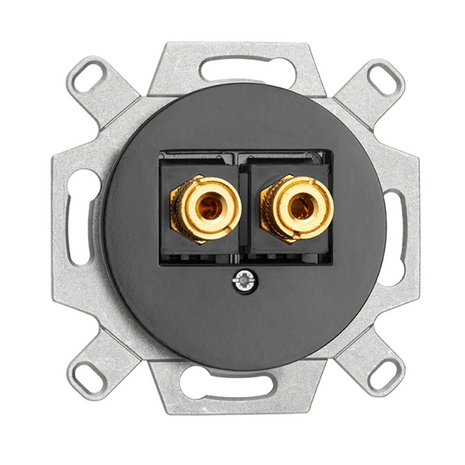 Zwart porselein luidspreker speaker aansluiting