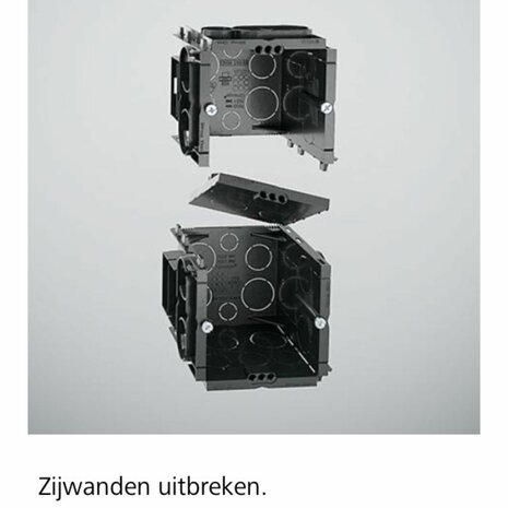 Inbouwdoos voor rond by prado zijwanden uitbreken