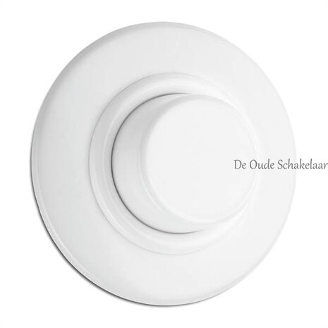 Duroplast wit bakeliet dimmer inbouw rond