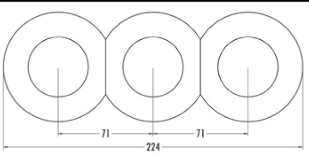 Duroplast-wit-bakeliet-drievoudig-rond-inbouw-afmetingen