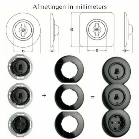 Afmetingen-bakeliet-schakelmateriaal