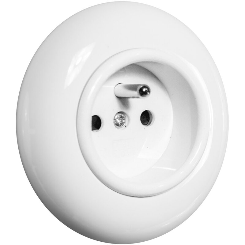 Wit rond stopcontact penaarde inbouw