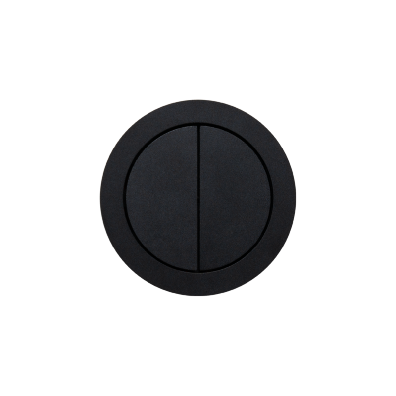 Rond 2.0 puls schakelaar 2 knoppen zwart aluminium black rond by prado rond.io 230v