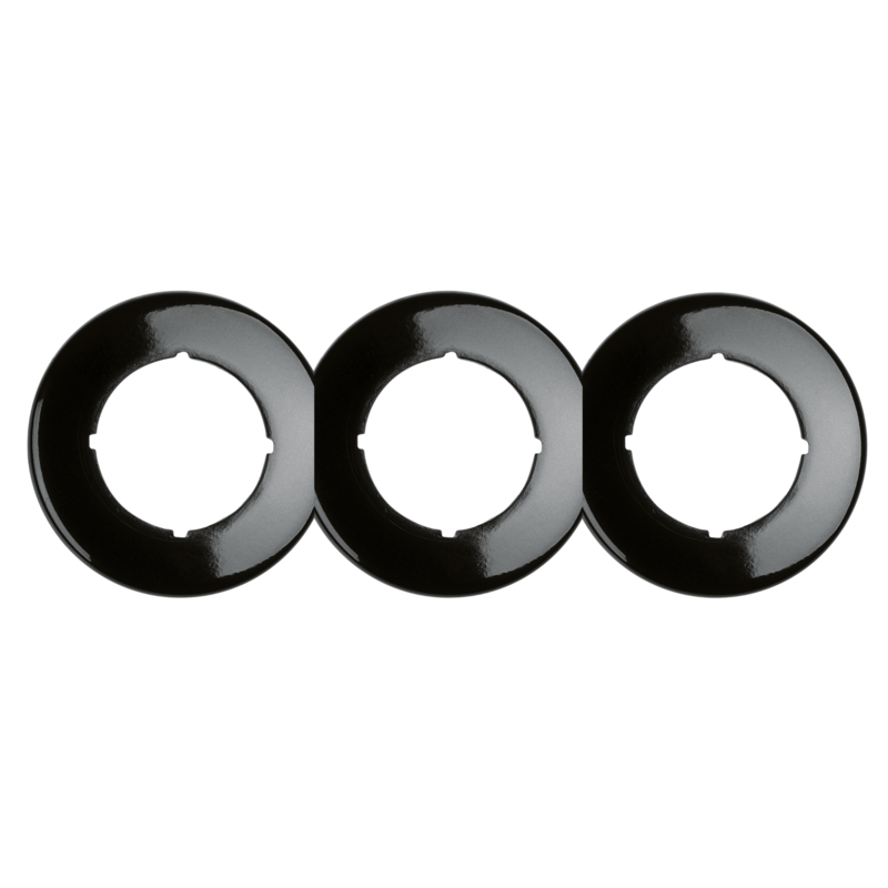 Bakeliet rond zwart 3-voudig afdekraam