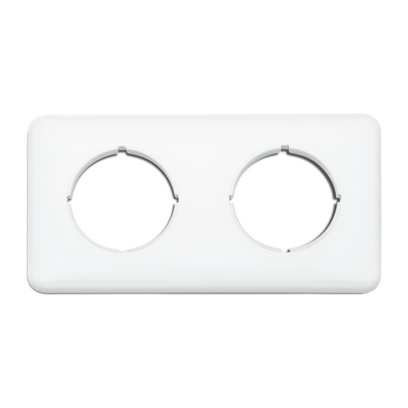 Duroplast wit bakeliet afdekraam dubbel vierkant inbouw