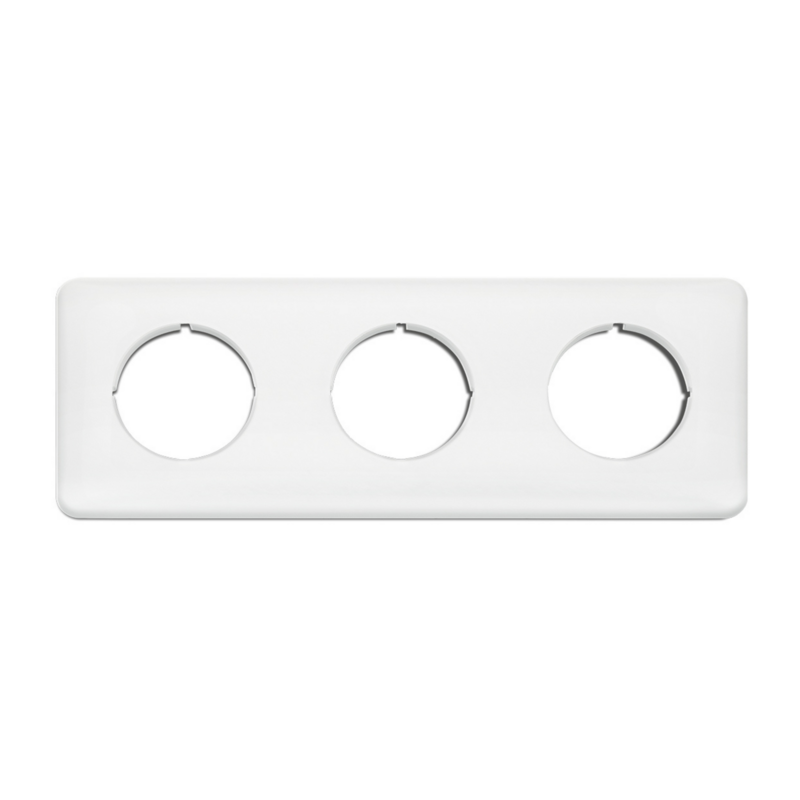 Duroplast wit bakeliet afdekraam driedubbel vierkant inbouw