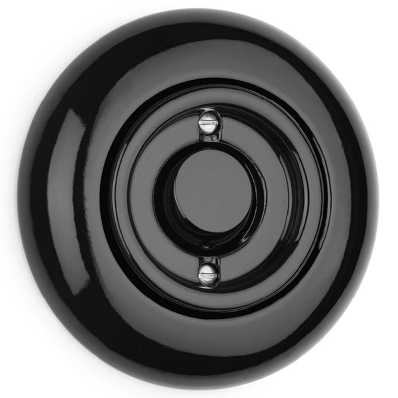 Porselein schakelaar zwart inbouw wip schakelmateriaal