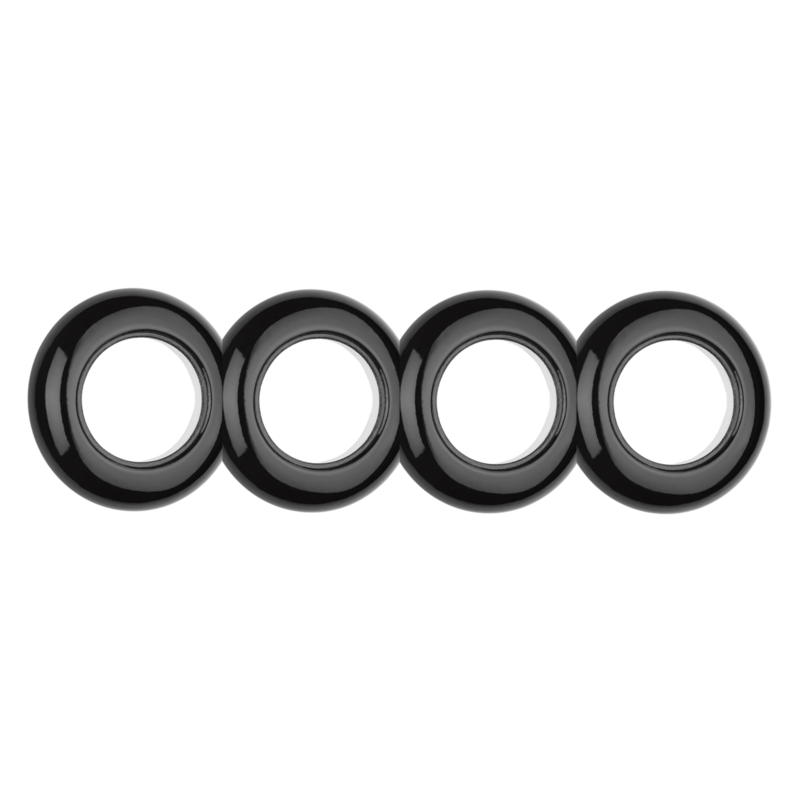 Porselein afdekraam zwart rond 4-voudig porseleinen THPG