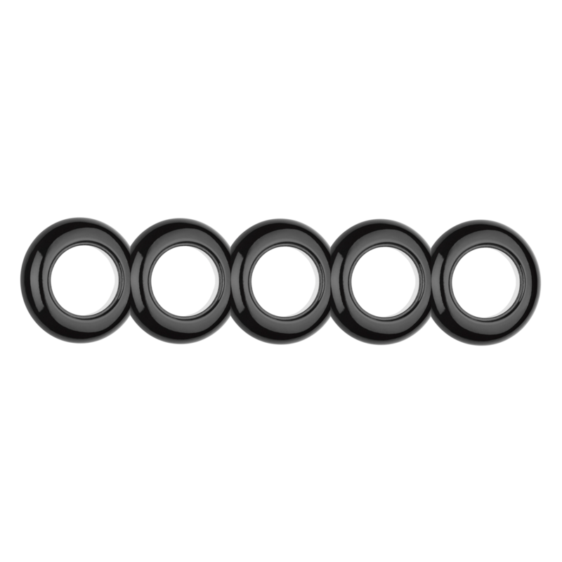 Porselein afdekraam zwart rond 5-voudig porseleinen THPG