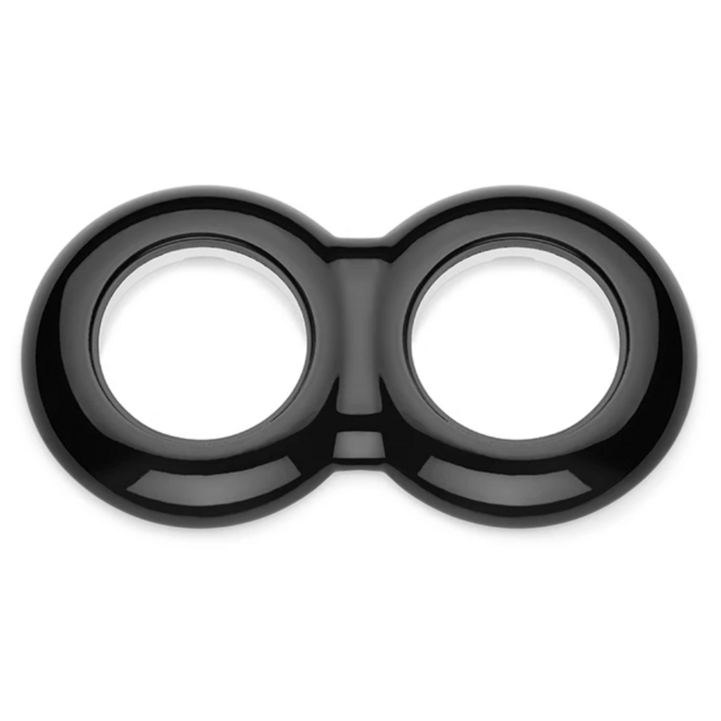 Porselein zwart afdekraam dubbel inbouw