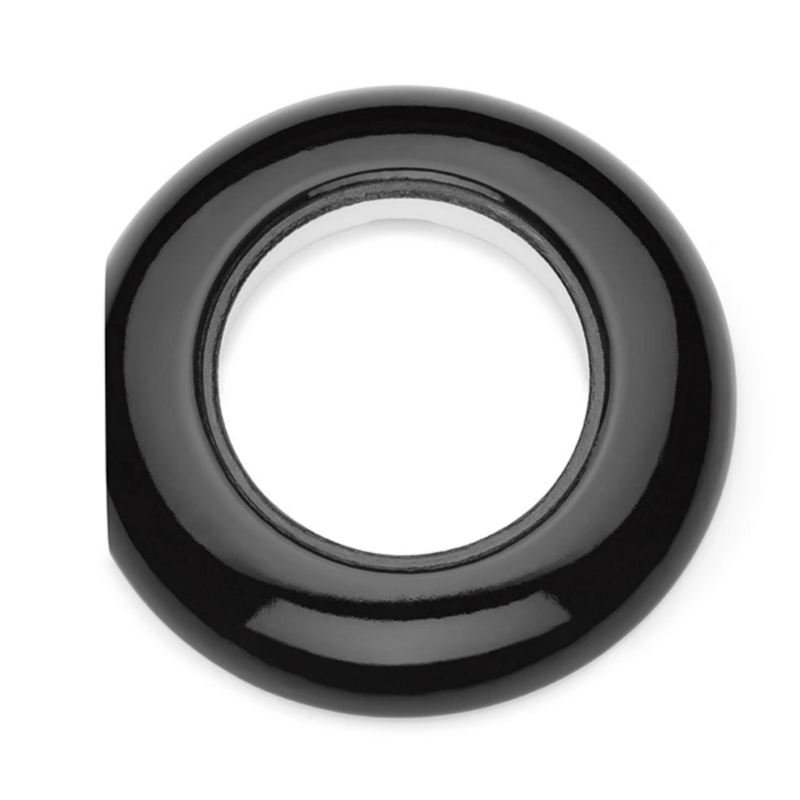 Porselein zwart afdekraam eindstuk THPG