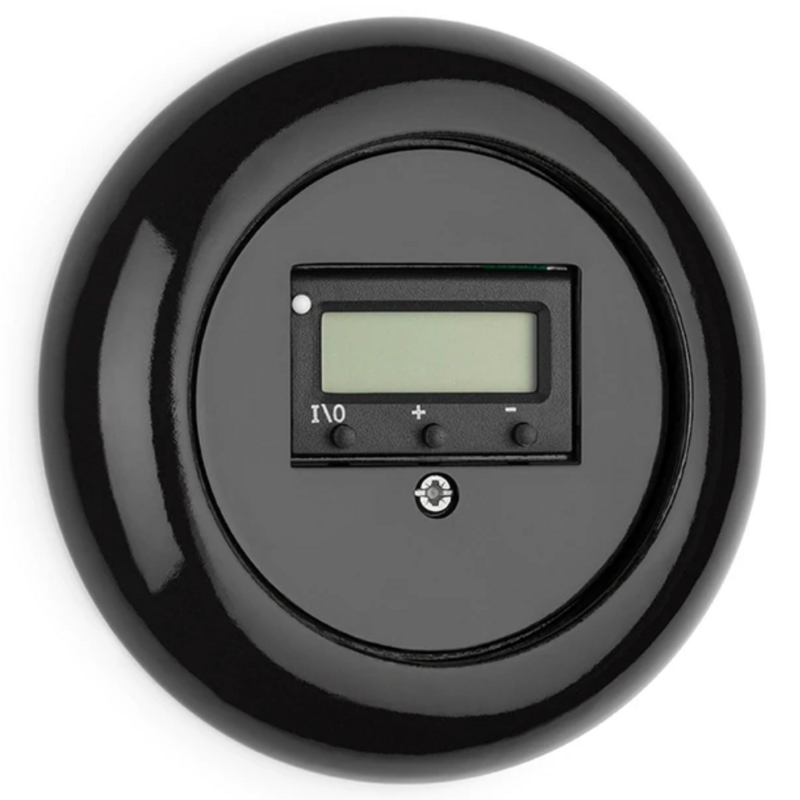 Porseleinen thermostaat inbouw zwart