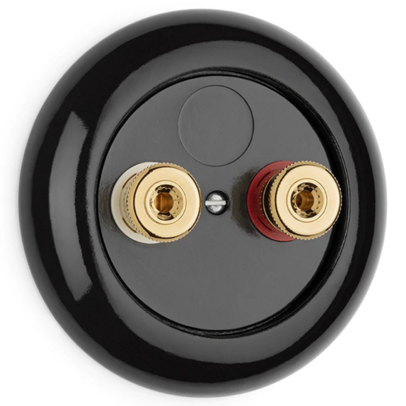 Porselein zwart speaker luidspreker aansluiting WBT thpg banaan banana plug