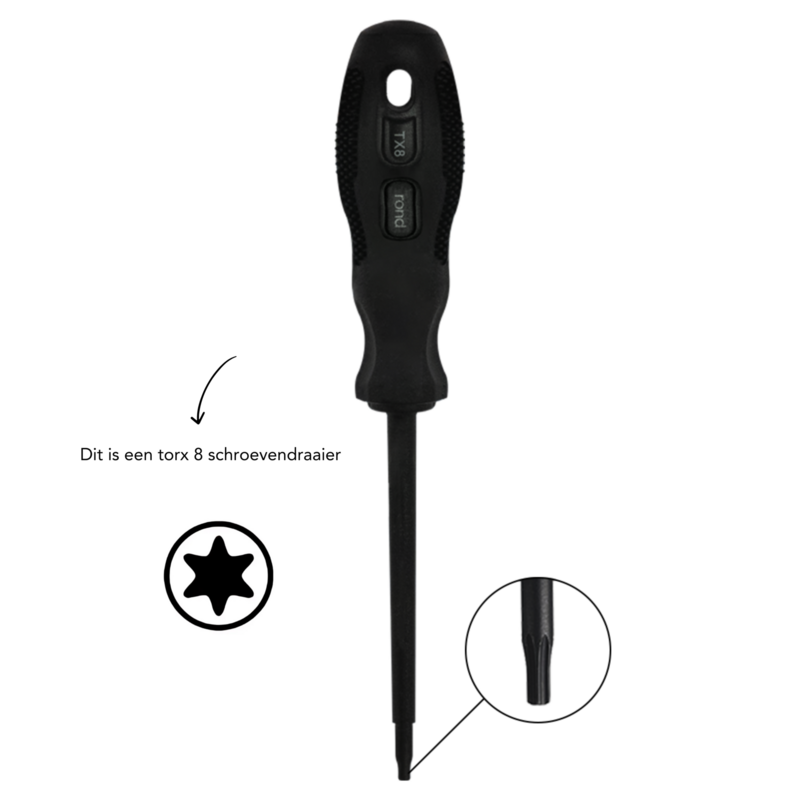 rond-TX8-torx-8-schroevendraaier