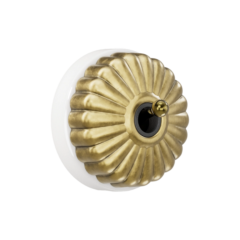 De Oude Schakelaar | Fontini DIMBLER Charlotte | Opbouwschakelaar satin gold