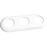 Wit rond renovatie afdekraam 3-voudig drie 85 mm ronde Wit schakelmateriaal www.deoudeschakelaar.nl wit rond