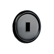 Mat zwart centraalplaat enkele schakelaar (reserve onderdeel)