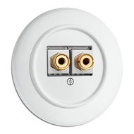 Luidspreker aansluiting wit bakeliet duroplast WBT THPG rond