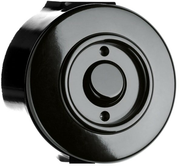Bakeliet schakelaar opbouw zwart - 86 mm