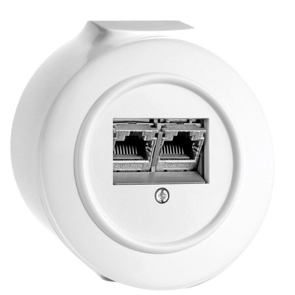 Wit bakeliet UTP internet opbouw - 86 mm