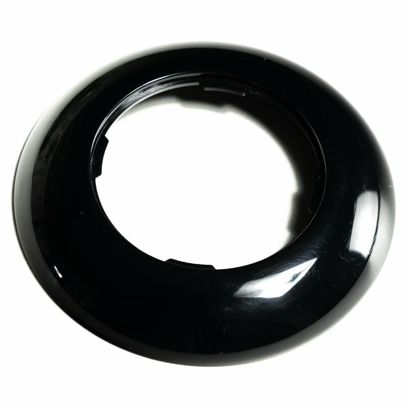 Zwart rond renovatie afdekraam 1-voudig 85mm
