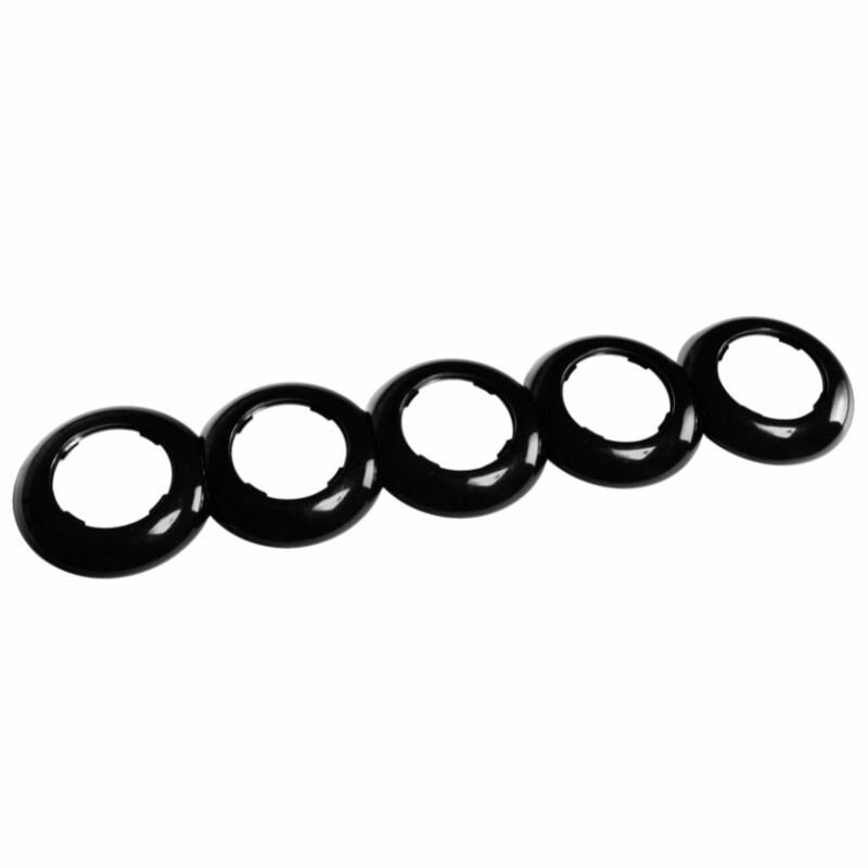 Zwart rond afdekraam 5-voudig 80mm