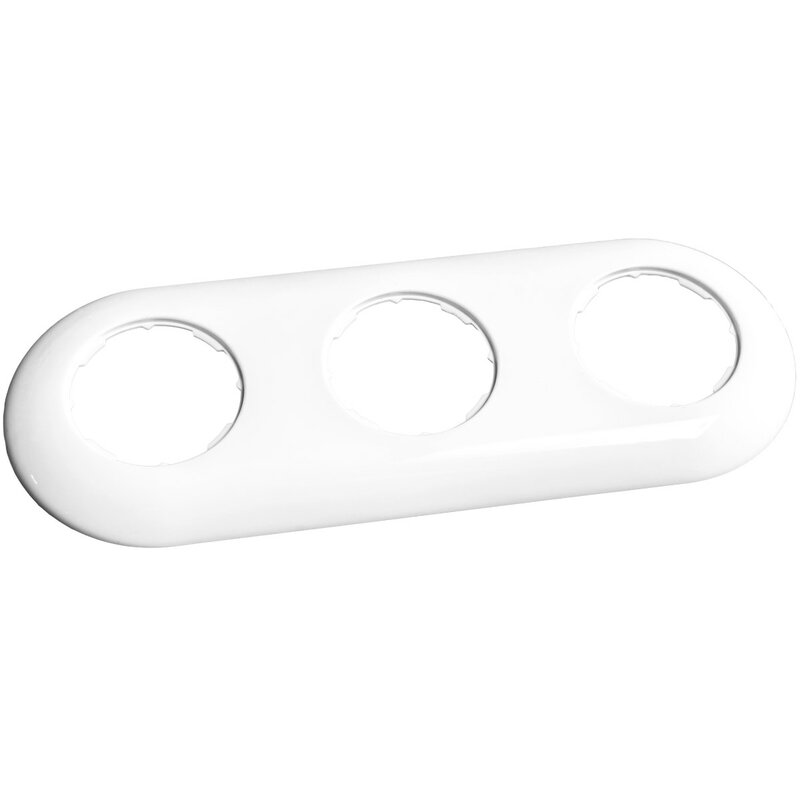 Wit rond renovatie afdekraam 3-voudig 85 mm