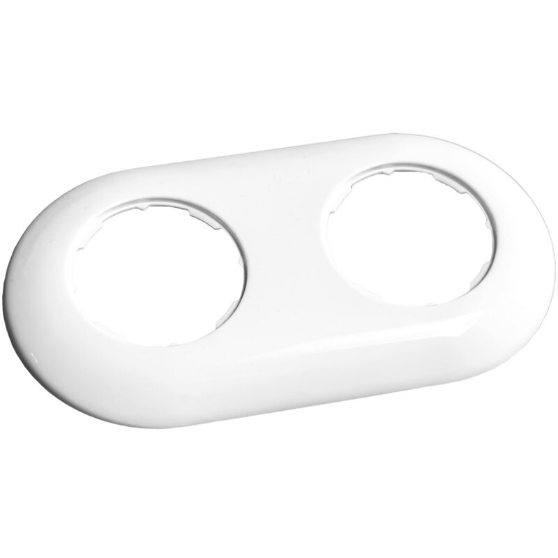 Wit rond renovatie afdekraam 2-voudig 85 mm