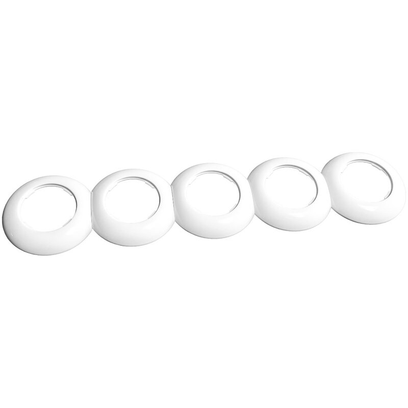 Wit rond afdekraam 5-voudig 80 mm