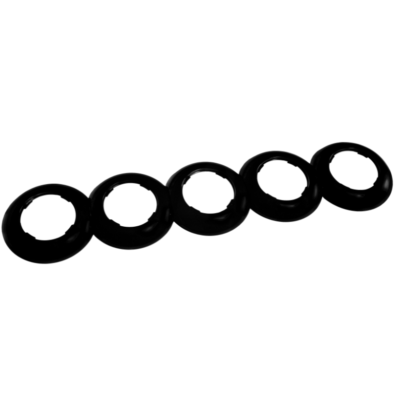 Mat zwart rond afdekraam 5-voudig 80mm