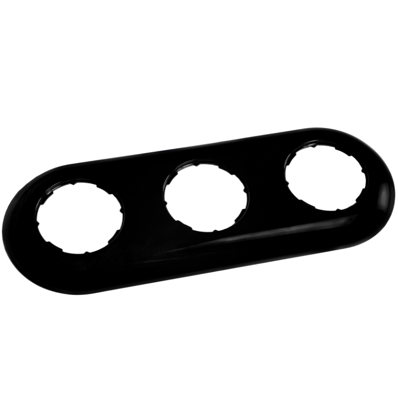 Mat zwart 3-voudig rond renovatie afdekraam 85mm